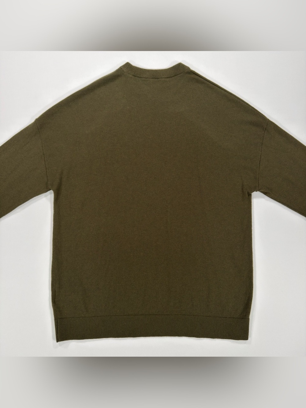 Reiss Putney Mens Wool Blend Crewneck Sweater Size M Olive Green Pullover - Picture 6 of 9